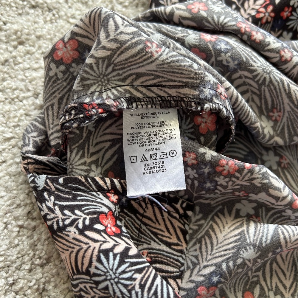 LOFT Outlet Floral Mini Tie Waist Dress - Picture 8 of 8
